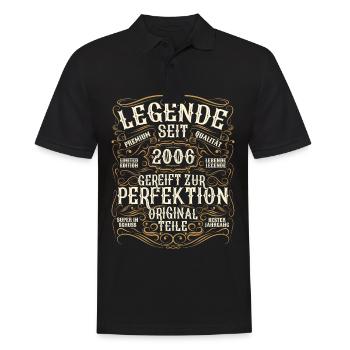 Legende 2006 Geburtstag geboren im Jahr 2006 - Männer Poloshirt - Schwarz - Vorne - Kai (181cm)