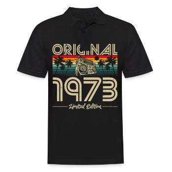 1973 Birthday born in 1973 Retro Vintage - Men's Polo Shirt - black - Front - Kai (181cm)