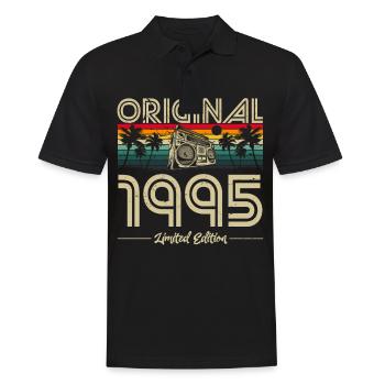 1995 Birthday born in 1995 Retro Vintage - Men's Polo Shirt - black - Front - Kai (181cm)