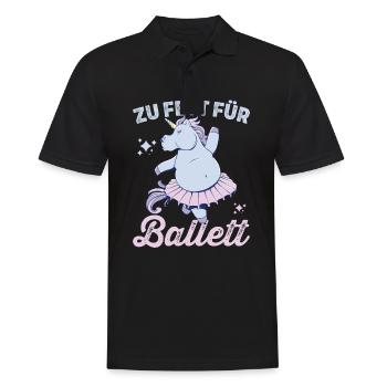 Zu Fett für Ballett - Männer Poloshirt - Schwarz - Vorne - Kai (181cm)