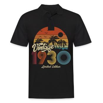1930 Born retro sunset gift vintage - Men's Polo Shirt - black - Front - Kai (181cm)