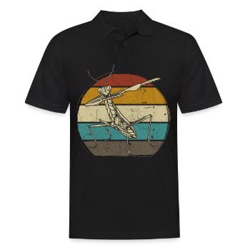 Praying mantis Thanks for the good time insect - Men's Polo Shirt - black - Front - Kai (181cm)