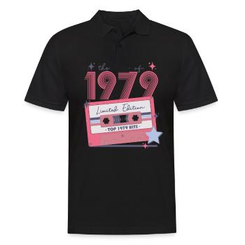 1979 Birthday born in 1979 Retro Vintage - Men's Polo Shirt - black - Front - Kai (181cm)