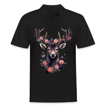 Remplacement dirndl cerf bois cerf cerf - Polo Homme - noir - Devant - Kai (181cm)