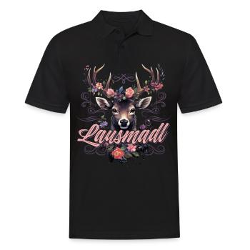 Lausmadl Mädchen Damen Trachtenshirt Kind Madl - Männer Poloshirt - Schwarz - Vorne - Kai (181cm)