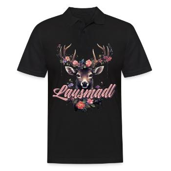 Lausmadl Mädchen Damen Trachtenshirt Kind Madl - Männer Poloshirt - Schwarz - Vorne - Kai (181cm)
