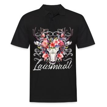 Lausmadl Mädchen Damen Trachtenshirt Kind Madl - Männer Poloshirt - Schwarz - Vorne - Kai (181cm)