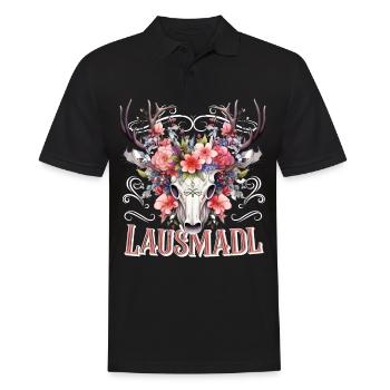 Lausmadl Mädchen Damen Trachtenshirt Kind Madl - Männer Poloshirt - Schwarz - Vorne - Kai (181cm)