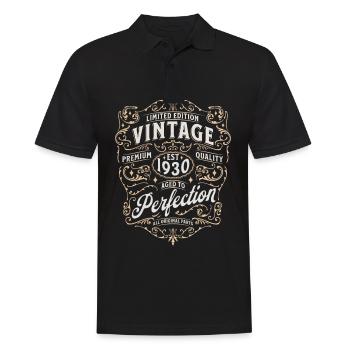 Vintage des années 1930 né rétro cadeau vintage - Polo Homme - noir - Devant - Kai (181cm)