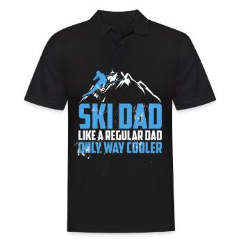 Ski Geschenk für einen Ski Dad Skifahrer Papa - Männer Poloshirt - Schwarz - Vorne - Kai (181cm)