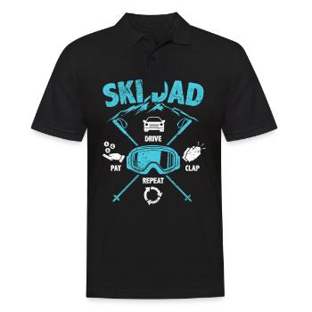 Ski Geschenk für einen Ski Dad Skifahrer Papa - Männer Poloshirt - Schwarz - Vorne - Kai (181cm)