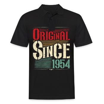 1954 Anniversaire Né En 1954 Rétro Vintage - Polo Homme - noir - Devant - Kai (181cm)