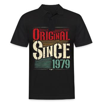 1979 Birthday Born In 1979 Retro Vintage - Men's Polo Shirt - black - Front - Kai (181cm)