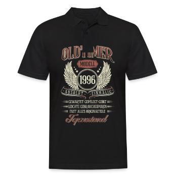 1996 Geboren Geburtstag Oldtimer - Männer Poloshirt - Schwarz - Vorne - Kai (181cm)