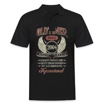 2004 Geboren Geburtstag Oldtimer - Männer Poloshirt - Schwarz - Vorne - Kai (181cm)