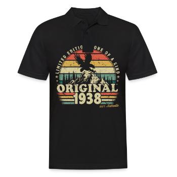 1938 Vintage Birthday Retro Vintage Gift - Men's Polo Shirt - black - Front - Kai (181cm)