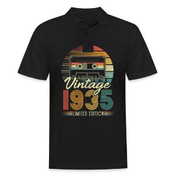 Vintage 1935 Geburtstag Retro Geschenk - Männer Poloshirt - Schwarz - Vorne - Kai (181cm)