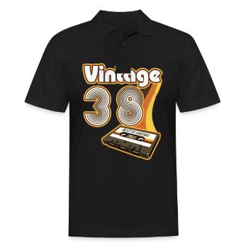 1938 Vintage Birthday Retro Vintage Gift - Men's Polo Shirt - black - Front - Kai (181cm)