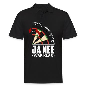 Funny Dart Saying Dartboard Dart Gift - Men's Polo Shirt - black - Front - Kai (181cm)