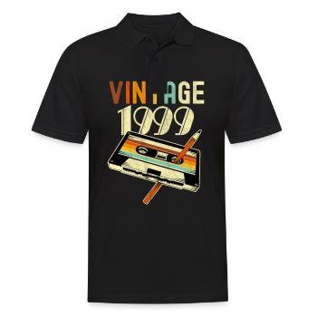 1999 Vintage Vintage Birthday Retro Gift - Men's Polo Shirt - black - Front - Kai (181cm)