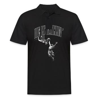 Il est Rizzin Jésus Dieu Résurrection Basket-ball - Polo Homme - noir - Devant - Kai (181cm)