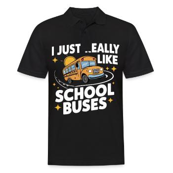Bus Bus Driver School Bus - Men's Polo Shirt - black - Front - Kai (181cm)