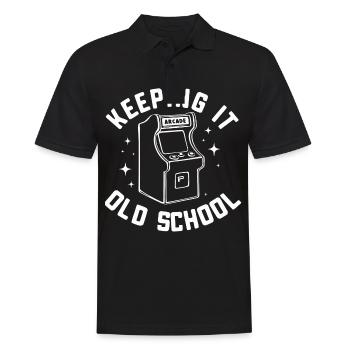 Arcade Arcade Slot Machine Gamer Gaming - Polo Homme - noir - Devant - Kai (181cm)