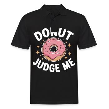 Donut Donuts Süßigkeiten Bagel - Männer Poloshirt - Schwarz - Vorne - Kai (181cm)