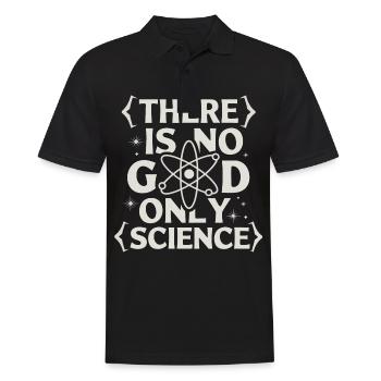 Athéisme, athée, anti-religion, agnostique - Polo Homme - noir - Devant - Kai (181cm)