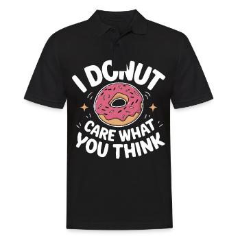 Donut Donuts Süßigkeiten Bagel - Männer Poloshirt - Schwarz - Vorne - Kai (181cm)