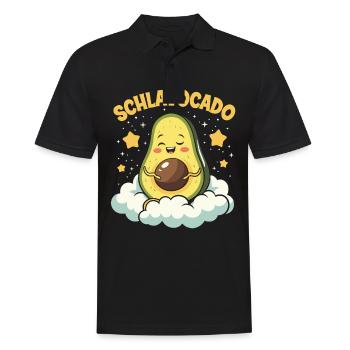 Schlavocado Avocado Offizielles Schlafshirt Schlaf - Männer Poloshirt - Schwarz - Vorne - Kai (181cm)