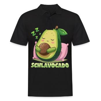 Schlavocado Avocado Offizielles Schlafshirt Schlaf - Männer Poloshirt - Schwarz - Vorne - Kai (181cm)