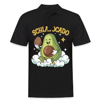 Schlavocado Avocado Offizielles Schlafshirt Schlaf - Männer Poloshirt - Schwarz - Vorne - Kai (181cm)