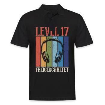 11th Birthday 11 Years Level 11 Video Gamer - Men's Polo Shirt - black - Front - Kai (181cm)