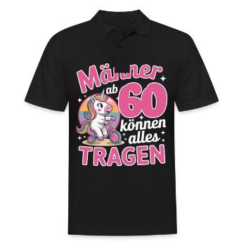 60. Geburtstag Männer Frauen Lustig 60 Jahre - Männer Poloshirt - Schwarz - Vorne - Kai (181cm)