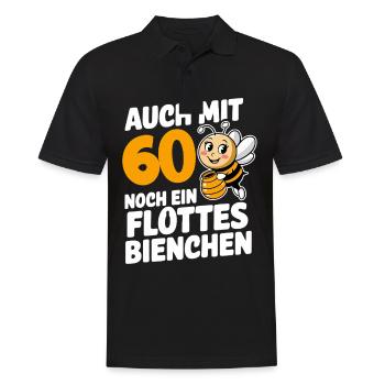 &0. Geburtstag &0 Jahre Flottes Bienchen Frau - Männer Poloshirt - Schwarz - Vorne - Kai (181cm)
