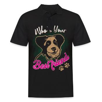 Hund und Hunde - Männer Poloshirt - Schwarz - Vorne - Kai (181cm)