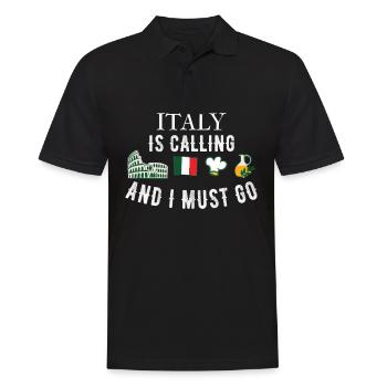Italie italienne italienne femme cadeau de vacances de Rome - Polo Homme - noir - Devant - Kai (181cm)