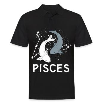 Signes du zodiaque Poissons - Polo Homme - noir - Devant - Kai (181cm)