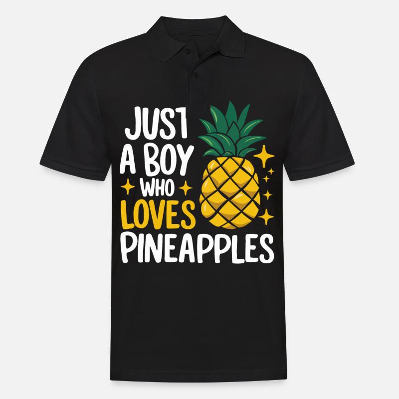 Ananas Fruit tropical hawaïen - Polo Homme - noir