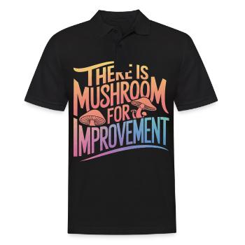 Pilz Pilze Funghi Champignon - Männer Poloshirt - Schwarz - Vorne - Kai (181cm)