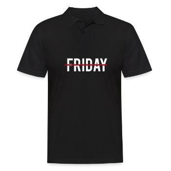 friday big size - Männer Poloshirt - Schwarz - Vorne - Kai (181cm)
