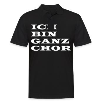 Musik - Ich bin ganz Chor - Männer Poloshirt - Schwarz - Vorne - Kai (181cm)
