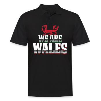 Wales - Männer Poloshirt - Schwarz - Vorne - Kai (181cm)