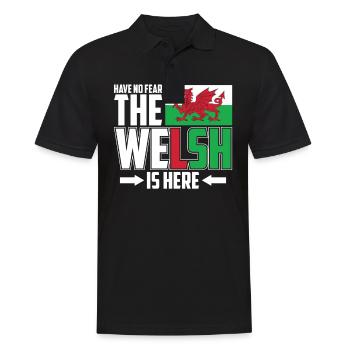 Wales - Männer Poloshirt - Schwarz - Vorne - Kai (181cm)