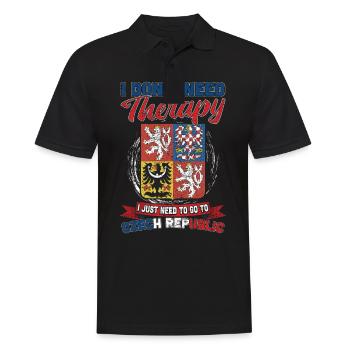 No therapy - only the Czech Republic - Men's Polo Shirt - black - Front - Kai (181cm)