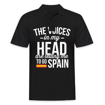 Spanien - Männer Poloshirt - Schwarz - Vorne - Kai (181cm)