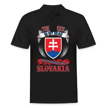 Ich will in die Slowakei - Männer Poloshirt - Schwarz - Vorne - Kai (181cm)