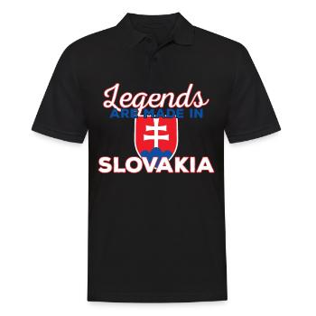 Slowakei - Männer Poloshirt - Schwarz - Vorne - Kai (181cm)