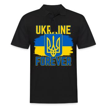Ukraine - Männer Poloshirt - Schwarz - Vorne - Kai (181cm)